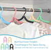 Folding Clothes Hangers, 20PCS Portable Travel Coat Hangers, Plastic Travel Hangers Foldable, Foldable Space Saving Coat Hanger for Home Travel Outdoor Camping(5 Color)