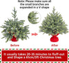 2ft/61cm Mini Artificial Christmas Tree, Tabletop Xmas Tree with Cement Base Holiday Decoration Green-1 Pack