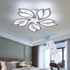 Modern LED Ceiling Light Dimmable, 45W 6000LM Ceiling Lamp with Remote Control, Creative 5 Head Petals Design, Acrylic Chandelier for Living Room Bedroom Kitchen Dining Room