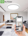 36W 42CM LED Ceiling Light, Large Bathroom Lights Ceiling 3000K/4500K/6000K,3 Color Temperature Flush Ceiling Light,Round Ultra Thin Ceiling Light for Living Room,Office,Bedroom,Bathroom,Kitchen