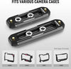 2 Pack Mini NATO Rail Set, 2.4"/60mm & 3"/75mm QR NATO Rail with Safety Pins, 1/4" Screws for NATO Clamp Top Handle Side Handle Camera Cage Monitor Mount, Compatible with SmallRig Cage, UA033