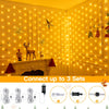 Net Lights Outdoor Indoor, 200 LED 3m x 2m Christmas Fairy Lights Plug-in IP67 Waterproof Mesh String Lights with 8 Light Modes/Timer/Remote, for Xmas Tree/Outside/Window/Garden Decorations