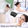 Bath Pillow, Waterproof Bath Pillow, 3D Ergonomic Bathtub Pillow, Bathtub Accessories, Bath Pillow with 2 Non-Slip Suction Cups, Premium Bath Cushion, Bath Pillow for Home Spa Headrest-Black