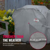 Large BBQ Cover Waterproof Heavy Duty - XL Barbecue Grill Cover for Weber, Char Broil, Outback, More - Windproof, UV-Resistant, Rip-Proof BBQ Cover - 183 cm L x 66 cm W x 130 cm H (Grey)
