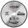 Saxton TCT Circular Fine Cutting Wood Saw Blade 255mm x 30mm bore x 100T Compatible with Bosch Makita Dewalt