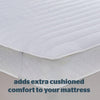 Anti-Allergy Single Mattress Topper - Thick Deep Mattress Pad Protecting Against Allergies and Dust Mites - Hypoallergenic and Machine Washable - Single Bed,White