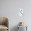 Led Wall Lights Indoor 22W, White Modern Simple Creatively Led Spiral Wall Light, Acrylic Wall Sconce Light, 6000K Cool White Wall Lamps for Bedroom Living Room Corridor Hallway