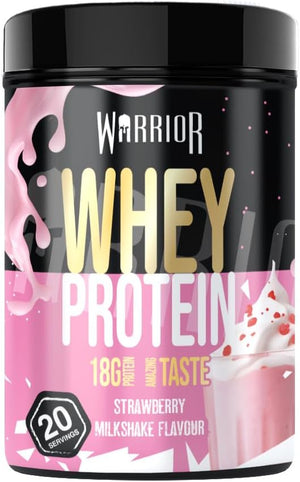 Whey Protein Powder 500g - Up to 36g* Protein per Shake – Low Sugar - Muscle Growth and Recovery Drink - Amazing Taste - 20 Servings - GMP Certified (Strawberry Milkshake)