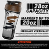 2.0 Vortex Blender Shaker Bottle Upto 828 ml | No Blending Ball or Whisk | USA Made | Portable Pre Workout Whey Protein Drink Shaker Cup | Mixes Cocktails Smoothies Shakes | Top Rack Safe