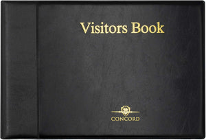 Pukka Pad,  Visitors Record Book – Refillable 3 Ring Binder with 50 Sheets, 2000 Entry Spaces, Black