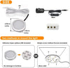 Under Cabinet Light Kit, Set of 6, LED Puck Lights, 15W, 1500LM, Warm White, Display Cabinet Lighting, Disc Light for Kitchen, Closet, Counter, Cupboard, Shelf, Wardrobe and More