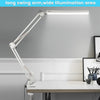 LED Desk Lamp with Clamp, Swing Arm Desk Lamp, Eye-caring Dimmable Desk Light with 10 Brightness, 3 Lighting Modes, Adjustable Table Lamp for Study, Drawing, Office, Architect, Task, Workbench