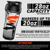 2.0 Vortex Blender Shaker Bottle Upto 828 ml | No Blending Ball or Whisk | USA Made | Portable Pre Workout Whey Protein Drink Shaker Cup | Mixes Cocktails Smoothies Shakes | Top Rack Safe