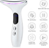 Face Massager，2024 New Upgrade Skin Tightening Anti-Wrinkle Beauty Toning Device，with 45±5°C Heat and 4 Massage Modes for SkinTightening & Neck Lifting EMS Massage Face Toning Firming for Women (White