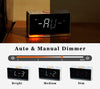 Alarm Clock Radio, 1.4" White LED Display Clock with Bluetooth, FM Radio, Dual Alarm, Sleep Timer, Snooze, Auto & Manual Dimmer, USB Charger and Night Light CKS718