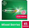 Vitamin C Effervescent Tablets - Including B Vitamins, Magnesium, Calcium & Zinc - Support Energy Release & Immune System - 45 Tablets - Mixed Berries Flavour