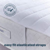 Anti-Allergy Single Mattress Topper - Thick Deep Mattress Pad Protecting Against Allergies and Dust Mites - Hypoallergenic and Machine Washable - Single Bed,White