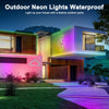 5M Neon LED Rope Lights, Waterproof LED Lights for Bedroom Flexible LED Light Strip with Remote and APP Control, RGB Lighting Strip for Indoors Outdoors Bedroom Room Home Decor