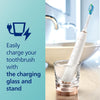 Sonicare DiamondClean 9000 Electric Toothbrush, Sonic Toothbrush with App, Pressure Sensor, 4 Brushing Modes, 3 Intensity Levels, Charging Glass, Black & Rosegold, Dual Pack, Model HX9914/57