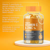 Vitamin C and Zinc Gummies by C Defence, Immunity, Vegan Gummies for Adults and Children- Orange Flavour