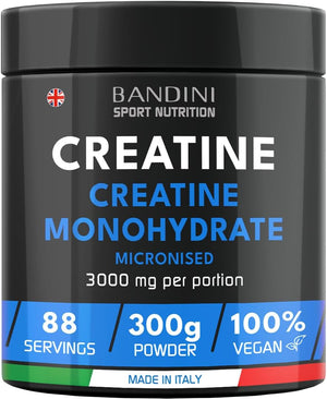 ® Creatine Monohydrate Powder Pure 300g (88 x 3g Servings) Micronised for Easy Mixing & Consumption | Improve Pre Workout, Physical Performance and Recovery | Muscle Power & Strength | No GMO