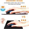 Mouse Pad Leather Wrist Rest Support, Ergonomic Memory Foam Mouse Wrist Rest Pad with Non-Slip Rubber Base, Durable & Comfortable Mousepad for Computer Pain Relief at Home, Office, Work Travel, Black