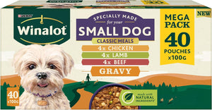 Meaty Chunks Small Dog Mixed in Gravy Wet Dog Food 40x100g