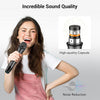 Wireless Microphones, Cordless Dual Handheld Dynamic Karaoke Singing Mic System with Receiver for Karaoke, Home KTV, DJ, Wedding, Party, 2x5 UHF Adjustable Frequencies, 60m Coverage TW450 Grey