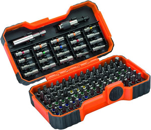 BH59/S100BC 100 Pcs Bit Set For Slotted, Phillips, Pozidriv, Hexagon, Robertson nd Coloured TORX,TORX Tamper, Head Screws