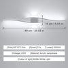 LED Wall Light Indoor Modern, 27W White LED Wall Lampe 6500K Cool White, Long LED Sconce Wall Light, Wall Lighting Fixtures for Bedroom Living Room Kitchen Office Hotel Dining Room