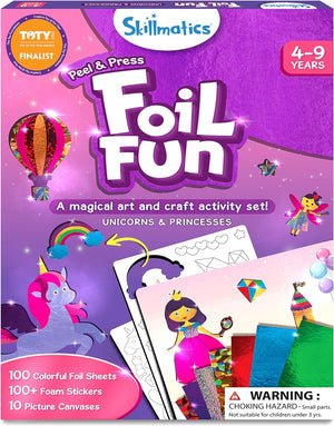 Art & Craft Activity - Foil Fun Unicorns & Princesses, No Mess Art for Kids, Craft Kits, DIY Creative Activity, Christmas Gifts for Girls & Boys Ages 4, 5, 6, 7, 8, 9, Travel Toys