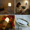 Motion Sensor Night Light, 2000mAh Rechargeable Night Lights Battery Powered, PortableＤimmable Nightlights with 5 Brightness Levels for Kids,Adults (Warm White 2Pack)