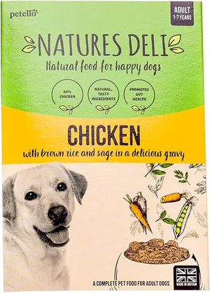 Adult Wet Dog Food, Chicken with Brown Rice and Sage, Natural Complete Wet Food Trays, 7 x 400g