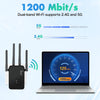 2024 WiFi Extender Booster,WiFi Booster Range Extender,WiFi Repeater Internet Booster, Wireless Internet Repeater with Ethernet Port 4 Antennas,WiFi Boosters for Home(black)