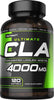 CLA Capsules 4000mg | 120 Count | High Strength Supplement | Conjugated Linoleic Acid Oil from Safflower | Suitable for Men & Women | by