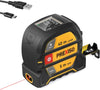 Laser Rangefinder, 40 m, Digital Laser Tape Measure with LCD Backlight, M/in/Ft, Rechargeable Laser Meter & 5 m Tape Measure, Pythagoras/Distance/Area/Volume Measurement