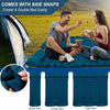 Self Inflating Camping Mat, 9CM Portable Ultralight Inflatable Sleeping Mat with Foot Pump and Pillow, Compact Waterproof Connectable Double Camping Mattress for Hiking, Backpacking