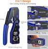 RJ45 Crimp Tool Set - 3-in-1 RJ45 Crimping Tool Kit with 50 PCS CAT6 Pass Through Connectors 50 PCS RJ45 Cat6 Protection Covers RJ45 Pass Through Crimp Tool