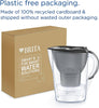 Marella Water Filter Jug Graphite (2.4L) Half Year Pack incl. 6x MAXTRA PRO All-in-1 cartridge - fridge-fitting jug with digital LTI and Flip-Lid - now in sustainable Smart Box packaging