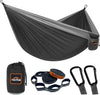 Camping Hammock, Super Lightweight Portable Parachute Hammock with Two Tree Straps Single or Double Nylon Travel Tree Hammocks for Camping Backpacking Hiking