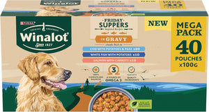 Friday Suppers Mixed Variety Fish in Gravy Wet Dog Food 40x100g