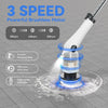 Electric Spin Scrubber,Up to 180 Min Running Time,2024 New Cordless Scrubber with 7Replaceable Brush Head,with 180° Rotating Brush Head,LED Light,with Display for Bathroom,Kitchen,Car,Tile,Floor