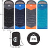 - Sleeping Bag 3-4 Seasons (Summer, Spring, Fall, Winter) Warm & Cool Weather - Lightweight,Waterproof Indoor & Outdoor Use for Kids, Teens & Adults for Hiking, Backpacking and Camping