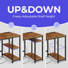 Computer Desk, 100cm Office Desk with Power Outlets, USB & Type-C and Shelves, Modern PC Desk with Hook, Study Table for Writing, Small Desk for Bedroom Home Office, Rustic Brown