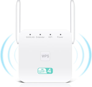 WiFi Extender Booster 300Mbps WiFi Booster Range Extender 2.4GHz Internet Booster with 3650 Sq.Ft Coverage, Easy Setup, UK Plug,Compatible with All Routers, O40P