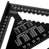 Rafter Square Metric 12 inch, Aluminum Carpenters Roofing Square, Metric Woodwork Square,Triangle Ruler Protractor