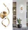 Wall Lamp LED Gold Modern Elegant Spiral Indoor Wall Lights for Bedside Bedroom Living Room Hallway Wall Lighting Fixture Cool White Light 24W Gold