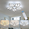 Modern LED Ceiling Light Dimmable, 45W 6000LM Ceiling Lamp with Remote Control, Creative 5 Head Petals Design, Acrylic Chandelier for Living Room Bedroom Kitchen Dining Room