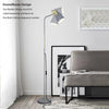 Floor Lamp, Industrial Floor Lamps Corner Lamp Rustic Farmhouse Standing Lamp, Adjustable Metal Heads Indoor Task Lighting Reading Floor Lamps for Living Room, Bedroom, E27 Socket (Grey)