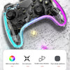 Wired Controller for Switch, PC, PS3, IOS, OS X, Wired Game Controller with RGB Light, 6 Axes Gyroscope Burst Wake Up Function Transparent Gamepad for Switch for PS3 PC